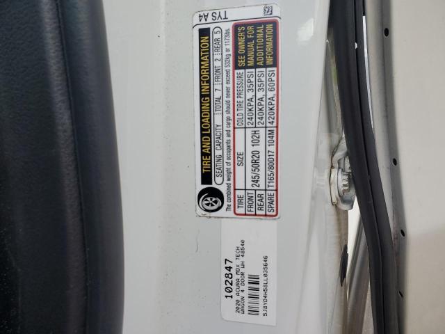Photo 14 from auction – 2020 ACURA MDX with VIN 5J8YD4H58LL035646