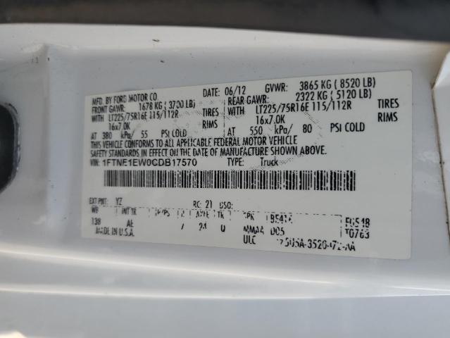 Photo 14 from auction – 2012 FORD ECONOLINE with VIN 1FTNE1EW0CDB17570