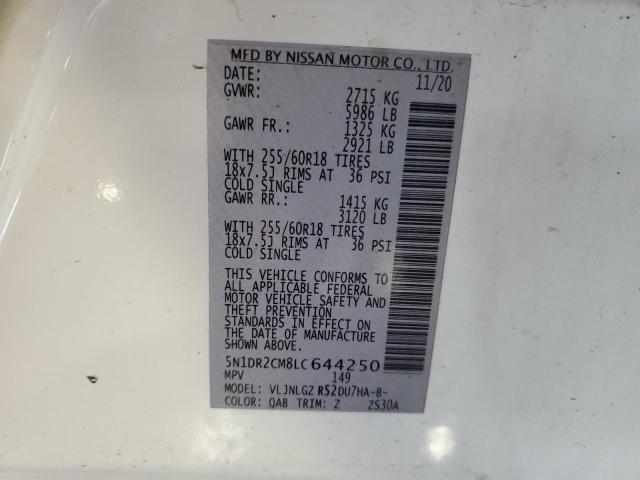 Photo 14 from auction – 2020 NISSAN PATHFINDER with VIN 5N1DR2CM8LC644250