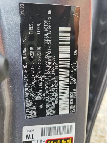Photo 14 from auction – 2023 TOYOTA HIGHLANDER with VIN 5TDKDRBH4PS503705