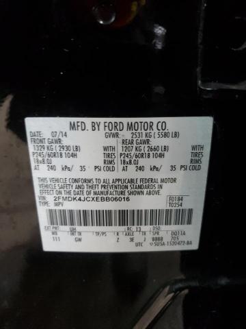 Photo 14 from auction – 2014 FORD EDGE SEL with VIN 2FMDK4JCXEBB06016