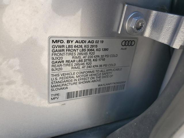 Photo 14 from auction – 2019 AUDI Q7 PREMIUM with VIN WA1LHAF77KD032532