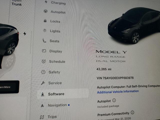 Снимка 9 от търг – 2023 TESLA MODEL Y с VIN 7SAYGDEEXPF683978