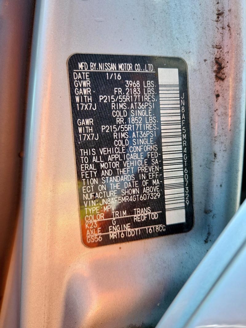 Photo 14 from auction – 2016 NISSAN JUKE S with VIN JN8AF5MR4GT607329