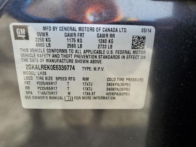 Photo 14 from auction – 2014 GMC TERRAIN SL with VIN 2GKALREK0E6339774