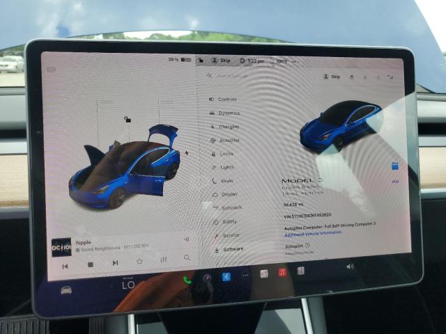 Photo 9 from auction – 2019 TESLA MODEL 3 with VIN 5YJ3E1EB1KF452820