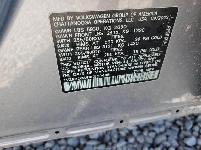 Photo 14 from auction – 2024 VOLKSWAGEN ATLAS SE with VIN 1V2KR2CA8RC520486
