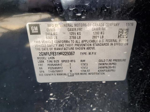 Photo 14 from auction – 2017 CHEVROLET EQUINOX LT with VIN 2GNFLFE31H6229367