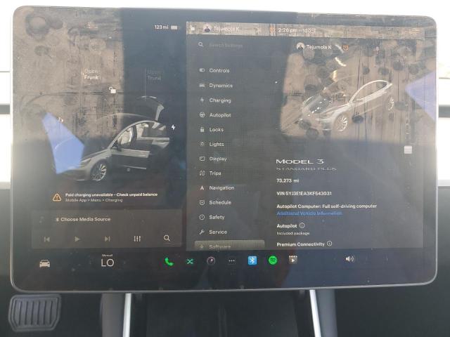 Photo 9 from auction – 2019 TESLA MODEL 3 with VIN 5YJ3E1EA3KF543031