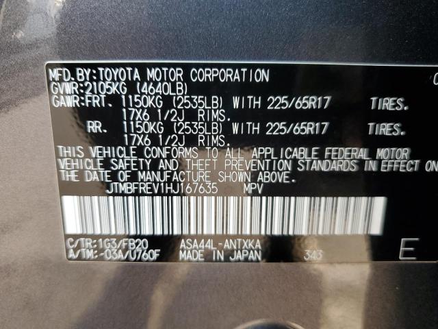 Photo 14 from auction – 2017 TOYOTA RAV4 LE with VIN JTMBFREV1HJ167635