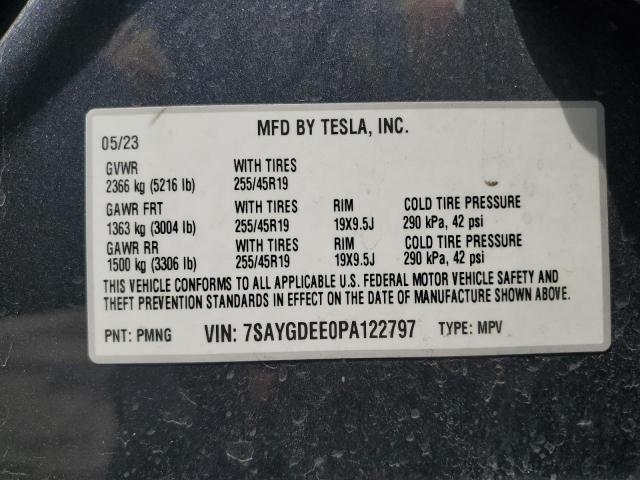 Photo 14 from auction – 2023 TESLA MODEL Y with VIN 7SAYGDEE0PA122797