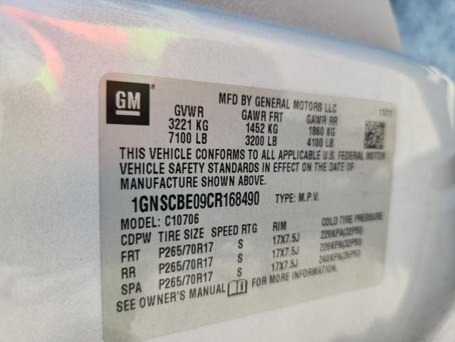 Photo 14 from auction – 2012 CHEVROLET TAHOE C150 with VIN 1GNSCBE09CR168490