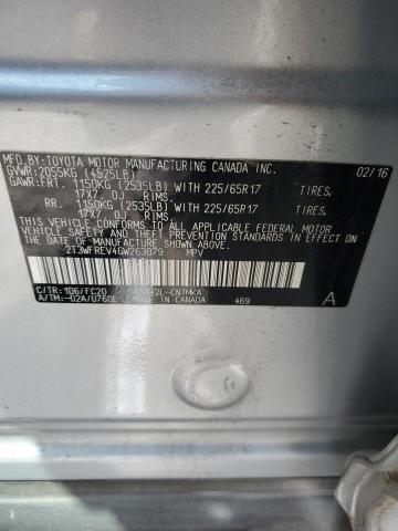 Photo 14 from auction – 2016 TOYOTA RAV4 XLE with VIN 2T3WFREV4GW263079