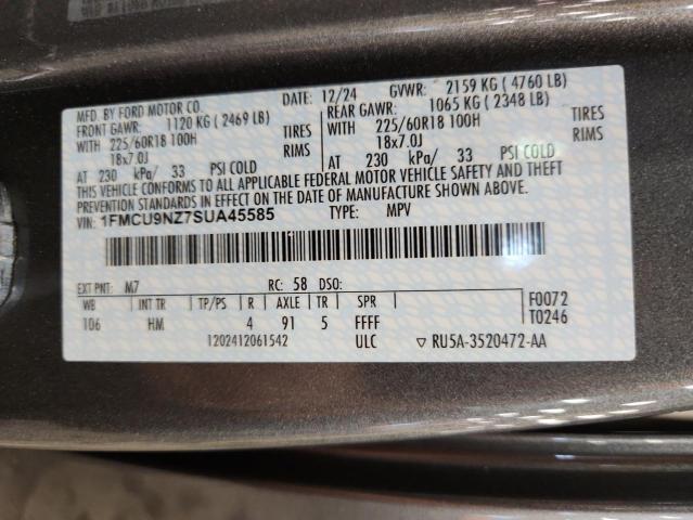 Photo 14 from auction – 2025 FORD ESCAPE ST with VIN 1FMCU9NZ7SUA45585
