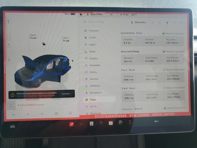 Photo 9 from auction – 2025 TESLA MODEL 3 with VIN 5YJ3E1EA5SF019928