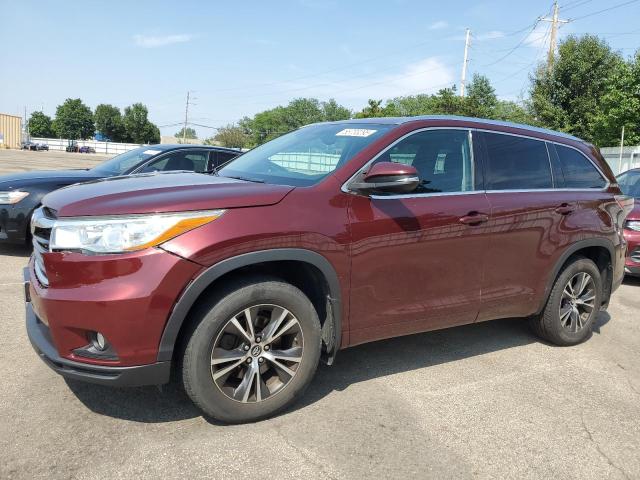 TOYOTA HIGHLANDER XLE 2016 with VIN 5TDJKRFH3GS351881 - Photo from auction