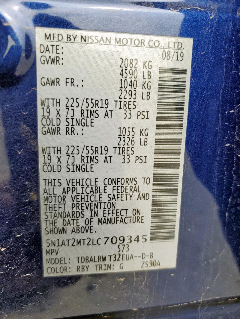 Photo 14 from auction – 2020 NISSAN ROGUE S with VIN 5N1AT2MT2LC709345