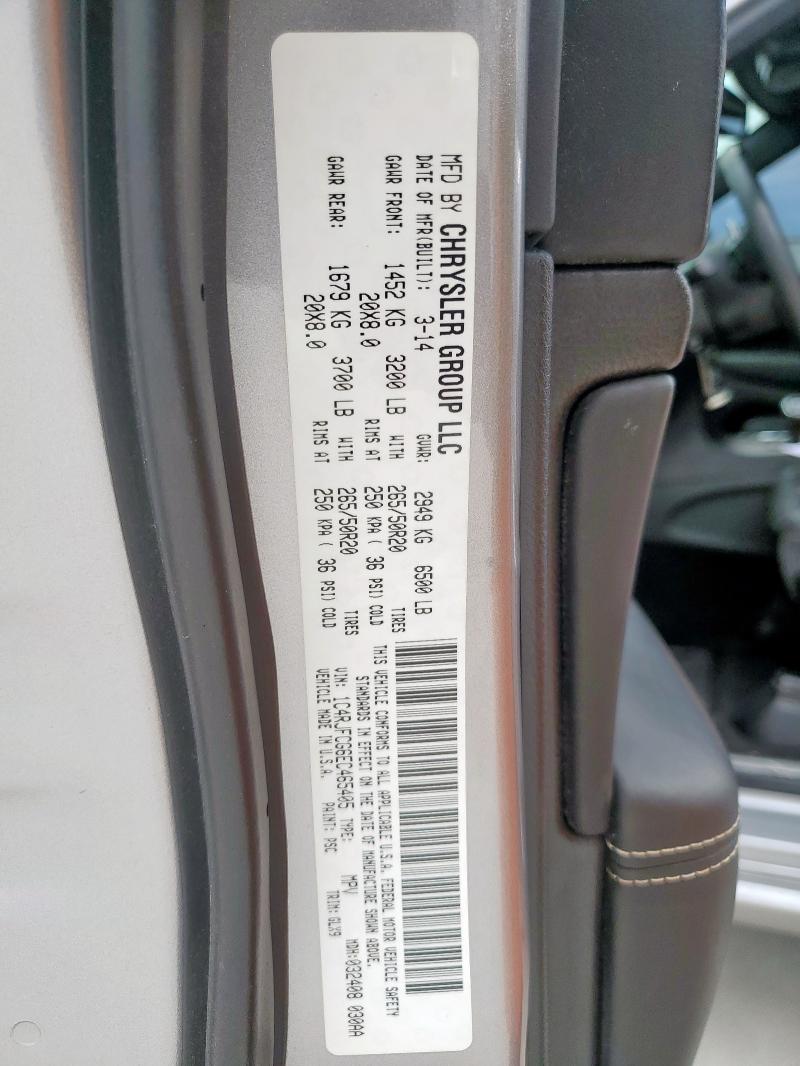 Photo 14 from auction – 2014 JEEP GRAND CHER with VIN 1C4RJFCG6EC465405