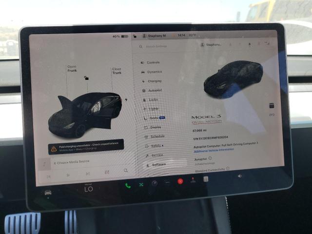 Photo 9 from auction – 2021 TESLA MODEL 3 with VIN 5YJ3E1EC6MF936204