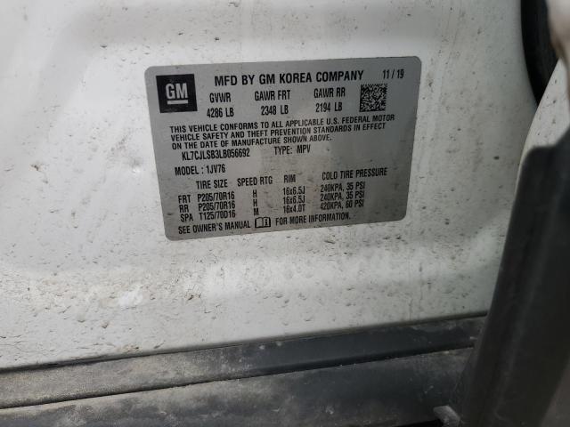 Photo 14 from auction – 2020 CHEVROLET TRAX 1LT with VIN KL7CJLSB3LB056692