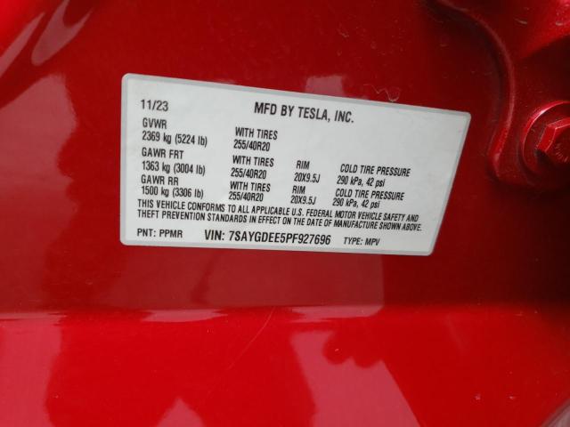 Photo 14 from auction – 2023 TESLA MODEL Y with VIN 7SAYGDEE5PF927696