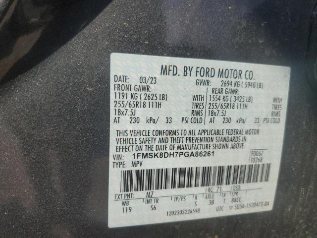 Photo 14 from auction – 2023 FORD EXPLORER X with VIN 1FMSK8DH7PGA86261