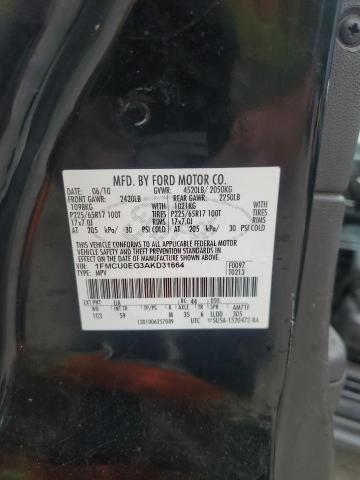 Zdjęcie 14 z aukcji – 2010 FORD ESCAPE LIM z VIN 1FMCU0EG3AKD31664