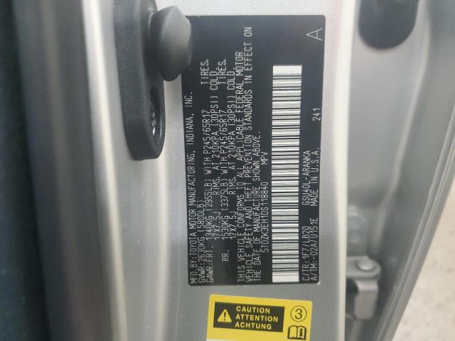 Photo 14 from auction – 2013 TOYOTA HIGHLANDER with VIN 5TDZK3EH1DS118840