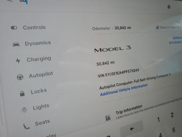 Photo 9 from auction – 2023 TESLA MODEL 3 with VIN 5YJ3E1EA4PF573243