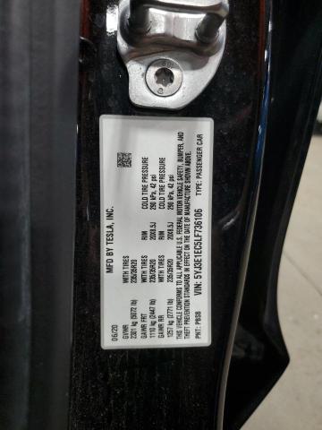 Photo 14 from auction – 2020 TESLA MODEL 3 with VIN 5YJ3E1EC5LF736106
