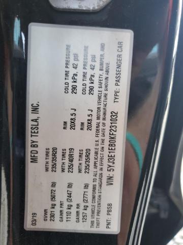 Photo 14 from auction – 2019 TESLA MODEL 3 with VIN 5YJ3E1EB0KF231032