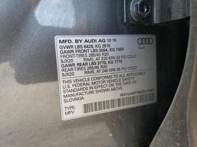 Photo 14 from auction – 2019 AUDI Q7 PREMIUM with VIN WA1LHAF78KD017697