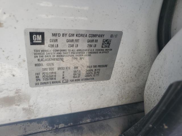 Photo 14 from auction – 2017 BUICK ENCORE PRE with VIN KL4CJASB2HB163760