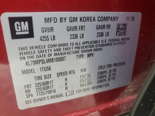 Photo 14 from auction – 2021 CHEVROLET TRAILBLAZE with VIN KL79MPSL4MB100007