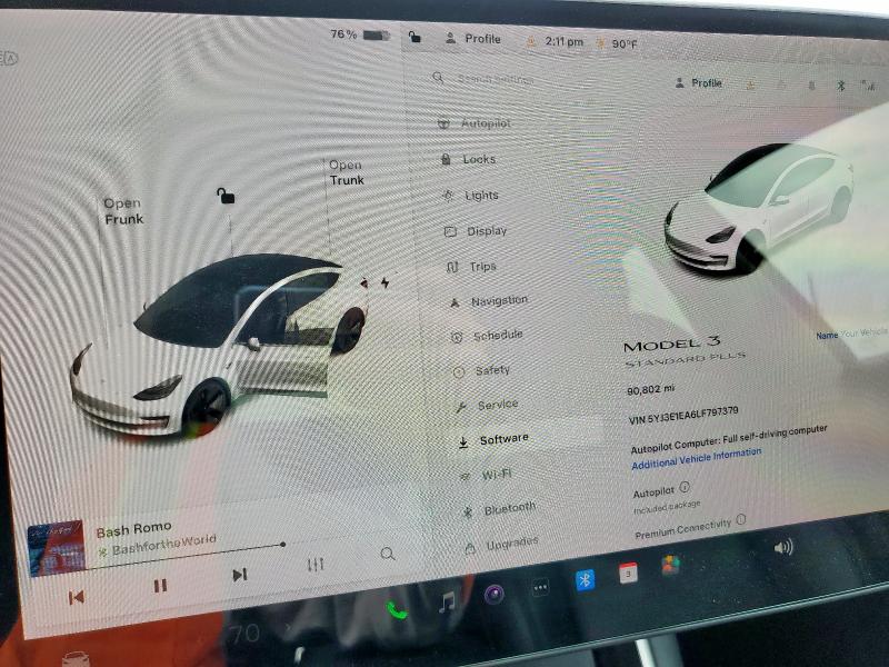 Photo 9 from auction – 2020 TESLA MODEL 3 with VIN 5YJ3E1EA6LF797379