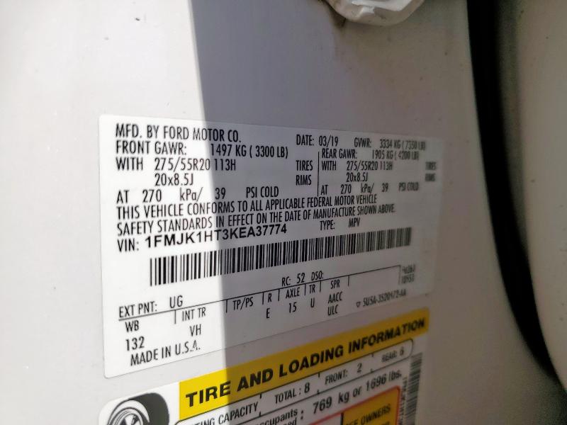Photo 14 from auction – 2019 FORD EXPEDITION with VIN 1FMJK1HT3KEA37774