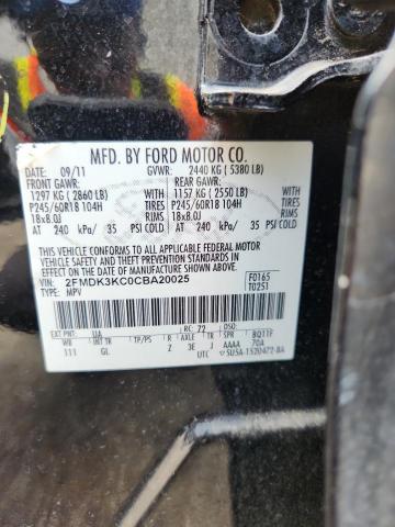 Photo 14 from auction – 2012 FORD EDGE LIMIT with VIN 2FMDK3KC0CBA20025