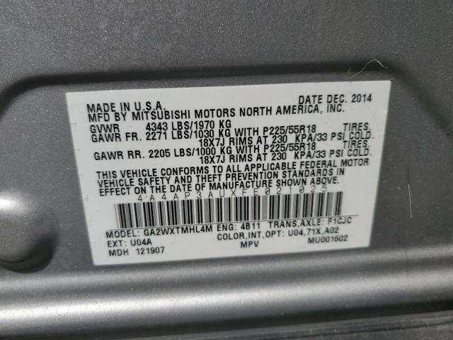 Foto 14 de la subasta – 2015 MITSUBISHI OUTLANDER con VIN 4A4AP3AUXFE021025