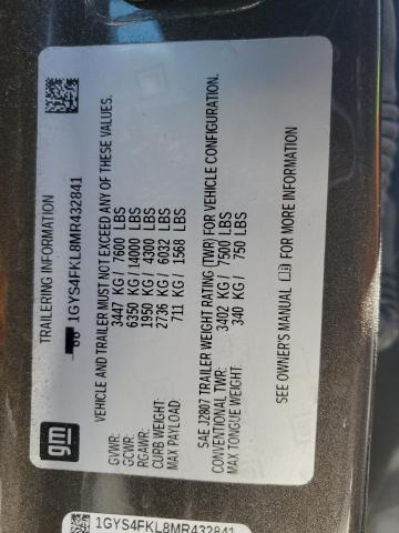 Photo 14 from auction – 2021 CADILLAC ESCALADE S with VIN 1GYS4FKL8MR432841