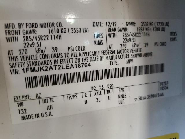 Photo 14 from auction – 2020 FORD EXPEDITION with VIN 1FMJK2AT2LEA18764