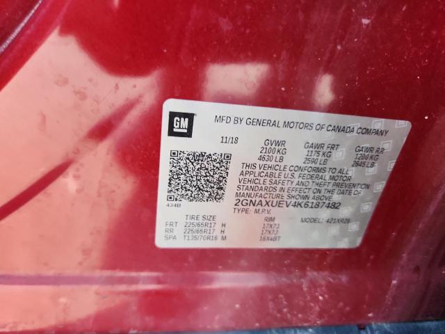 Photo 14 from auction – 2019 CHEVROLET EQUINOX LT with VIN 2GNAXUEV4K6187482