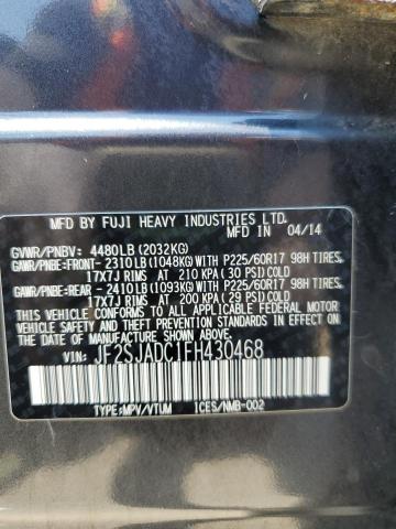 Photo 14 from auction – 2015 SUBARU FORESTER 2 with VIN JF2SJADC1FH430468