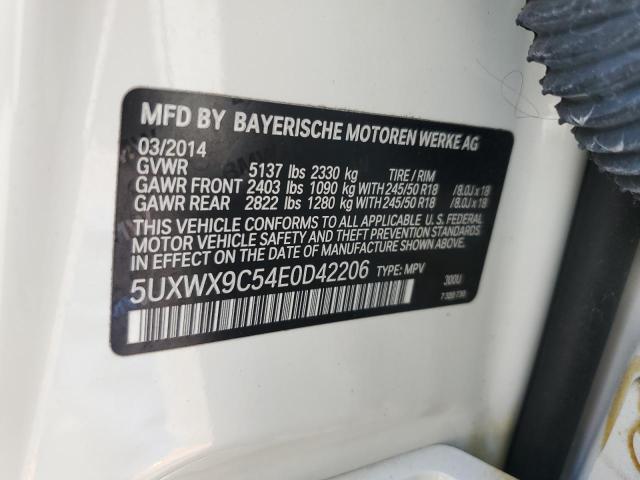 Photo 14 from auction – 2014 BMW X3 XDRIVE2 with VIN 5UXWX9C54E0D42206