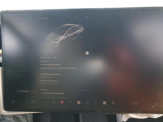 Photo 9 from auction – 2025 TESLA MODEL X with VIN 7SAXCBE53SF464994