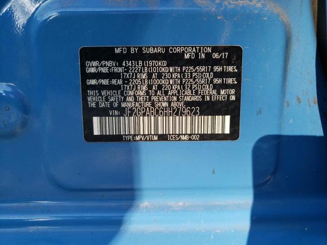 Photo 14 from auction – 2017 SUBARU CROSSTREK with VIN JF2GPABC6HH279623