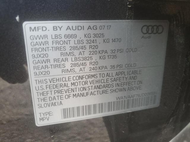 Photo 14 from auction – 2018 AUDI Q7 PRESTIG with VIN WA1VAAF79JD006591