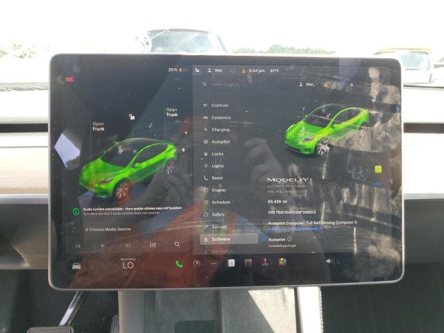 Photo 9 from auction – 2022 TESLA MODEL Y with VIN 7SAYGAEE5NF398813