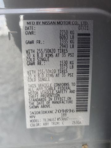 Photo 14 from auction – 2022 NISSAN PATHFINDER with VIN 5N1DR3DKXNC209896