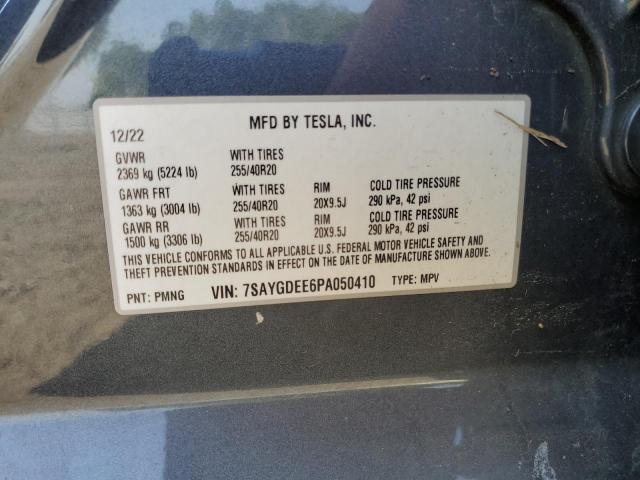 Photo 14 from auction – 2023 TESLA MODEL Y with VIN 7SAYGDEE6PA050410