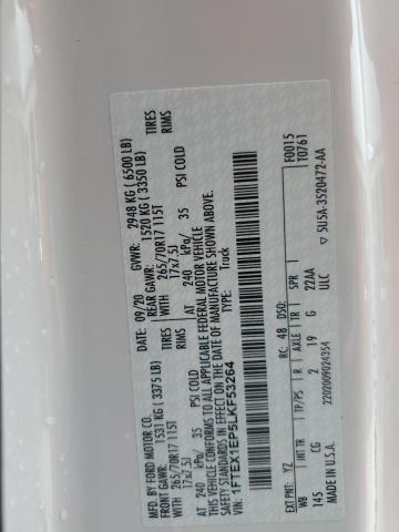 Photo 14 from auction – 2020 FORD F150 SUPER with VIN 1FTEX1EP5LKF53264